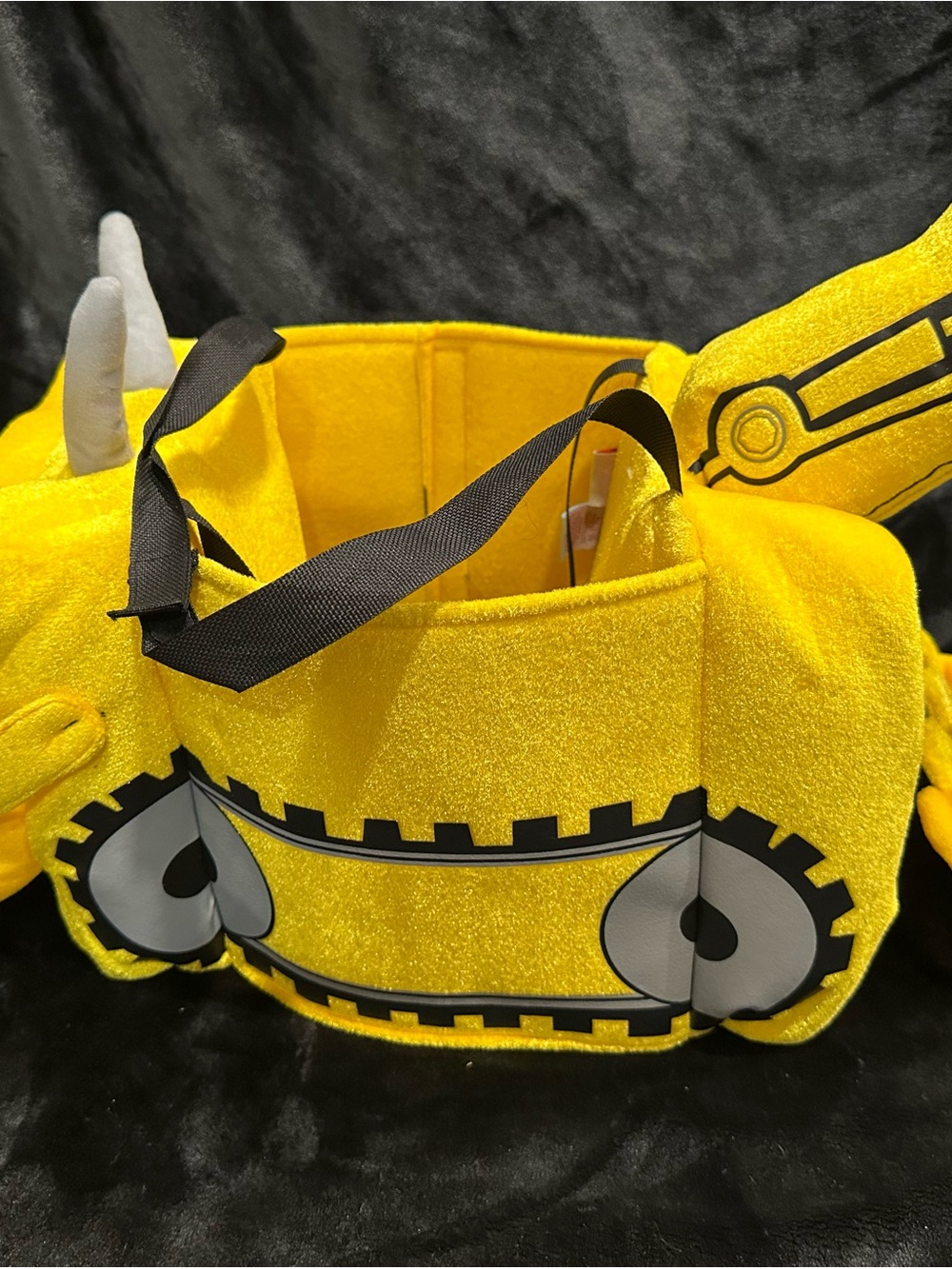 Yellow Construction Excavator Plush wearable outfit kids
